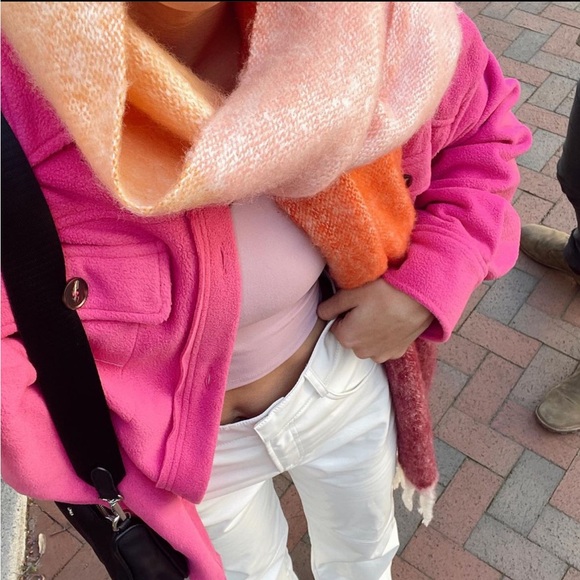 ❌SOLD❌ Gold Hinge | Magenta Boyfriend Shacket - Picture 5 of 8